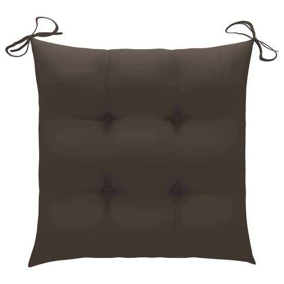 Chaises de jardin lot de 2 bois teck taupe 46.5 x 58 x 88 cm - PANGIVO - Image 7