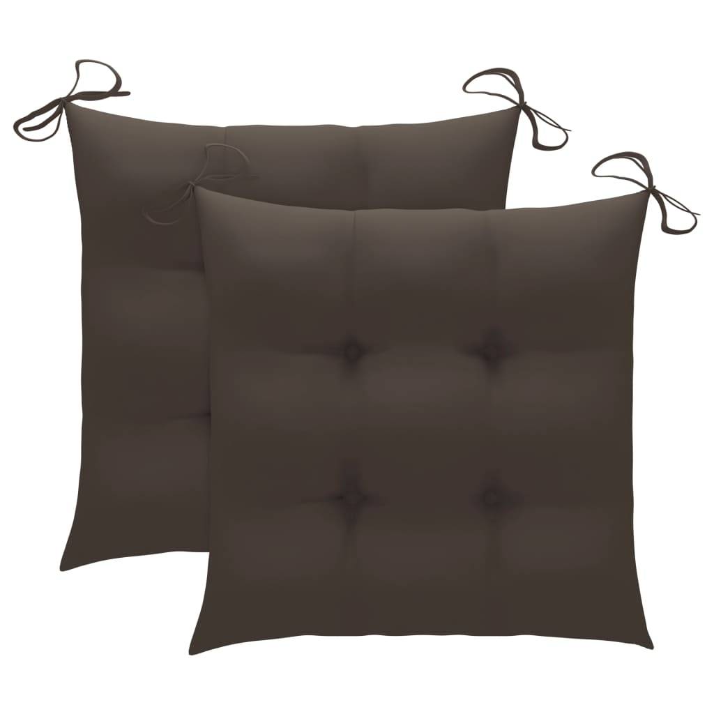 Chaises de jardin lot de 2 bois teck taupe 46.5 x 58 x 88 cm - PANGIVO - Image 6