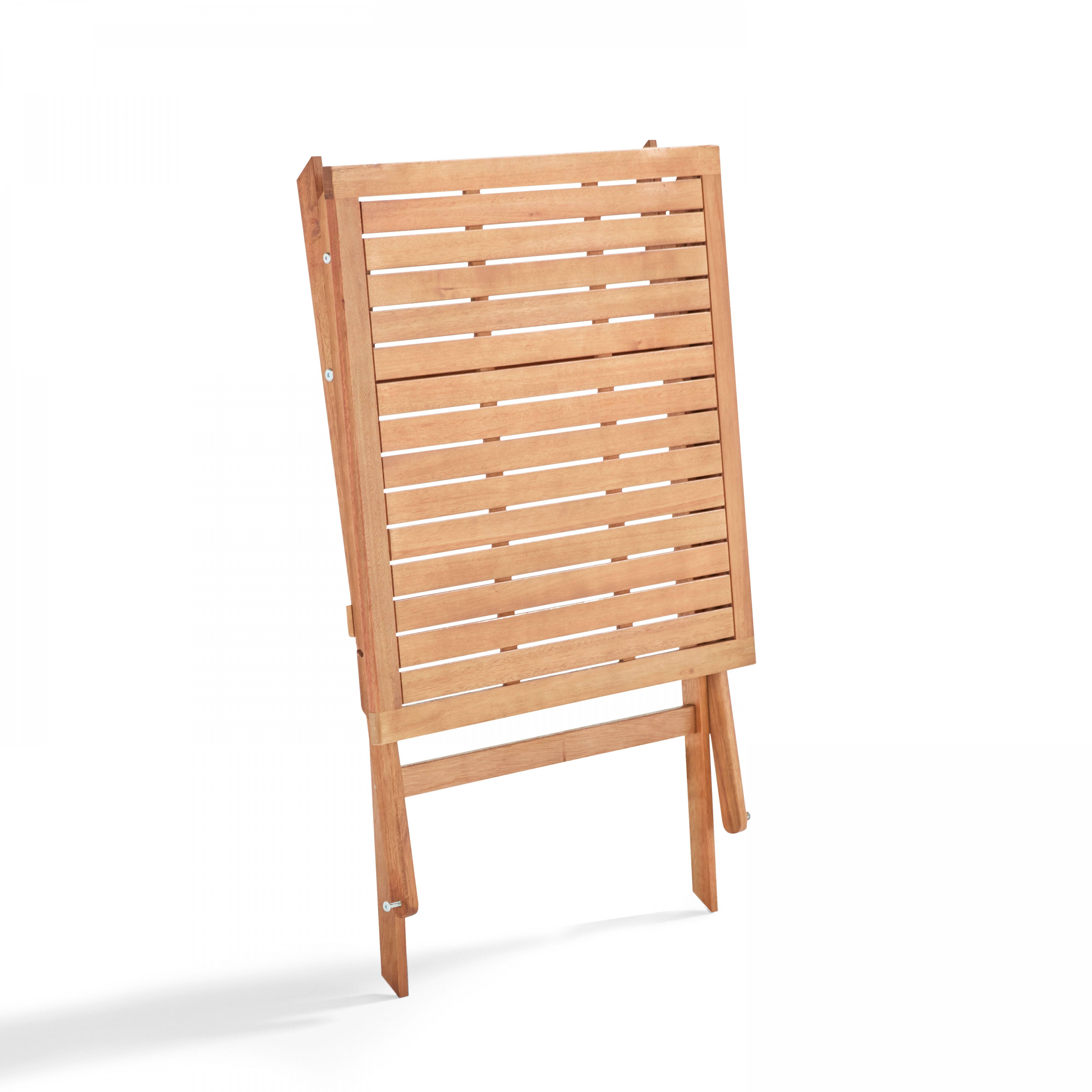 Oviala - Ensemble table carrée pliante et 2 chaises pliantes noir Sete - Oviala - Image 6