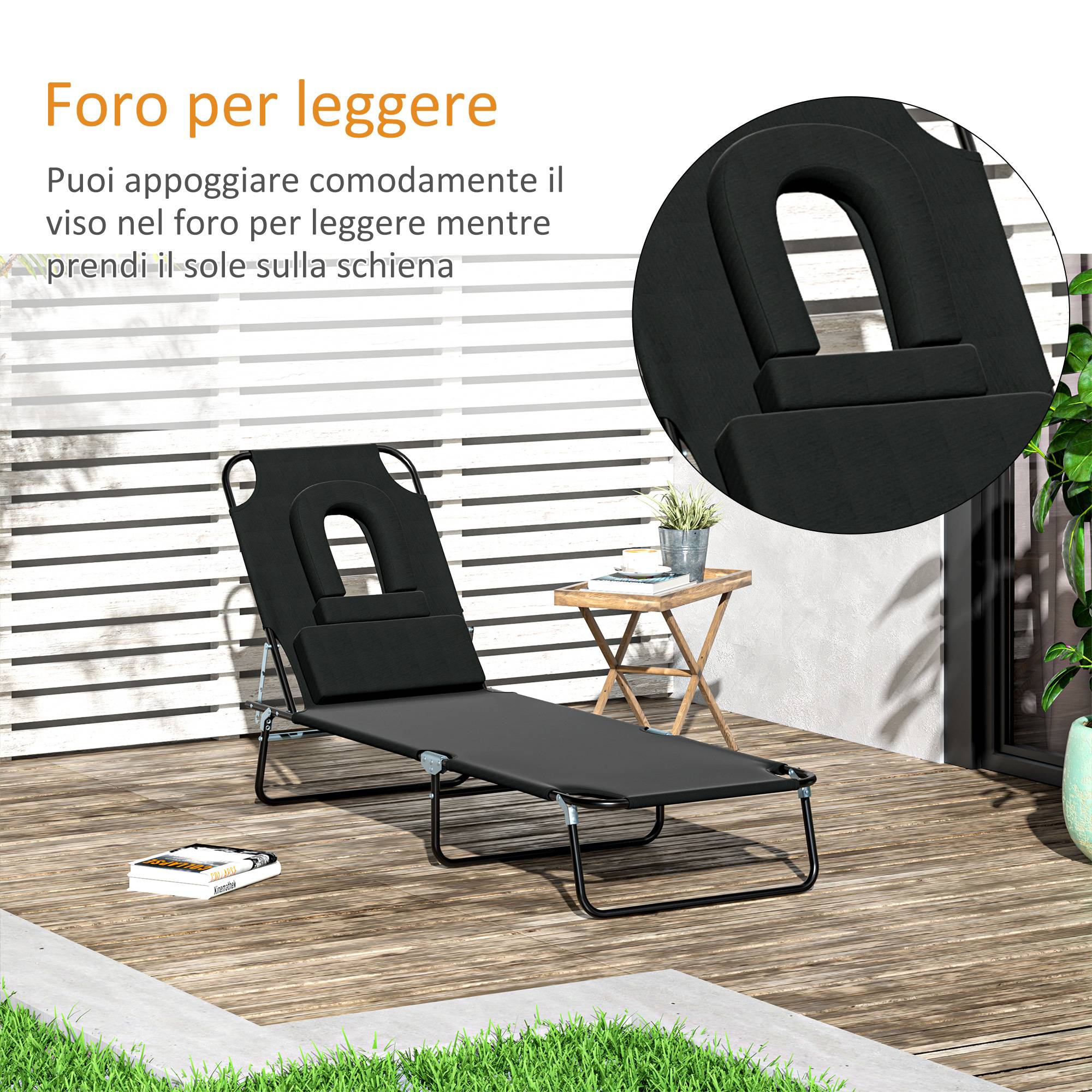 Chaise longue pliante ouverture visage coussins acier tissu Oxford, transat massage trou visage Oxford - Image 7