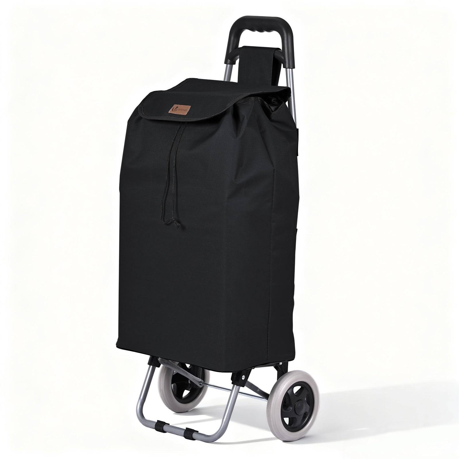 Vounot - Chariot de courses 2 roues pliable 59L noir - Image 1