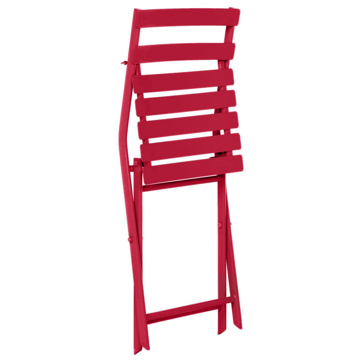 Sans Marque - Lot de 4 Chaises pliantes en métal Greensboro - Toilinux - Image 3
