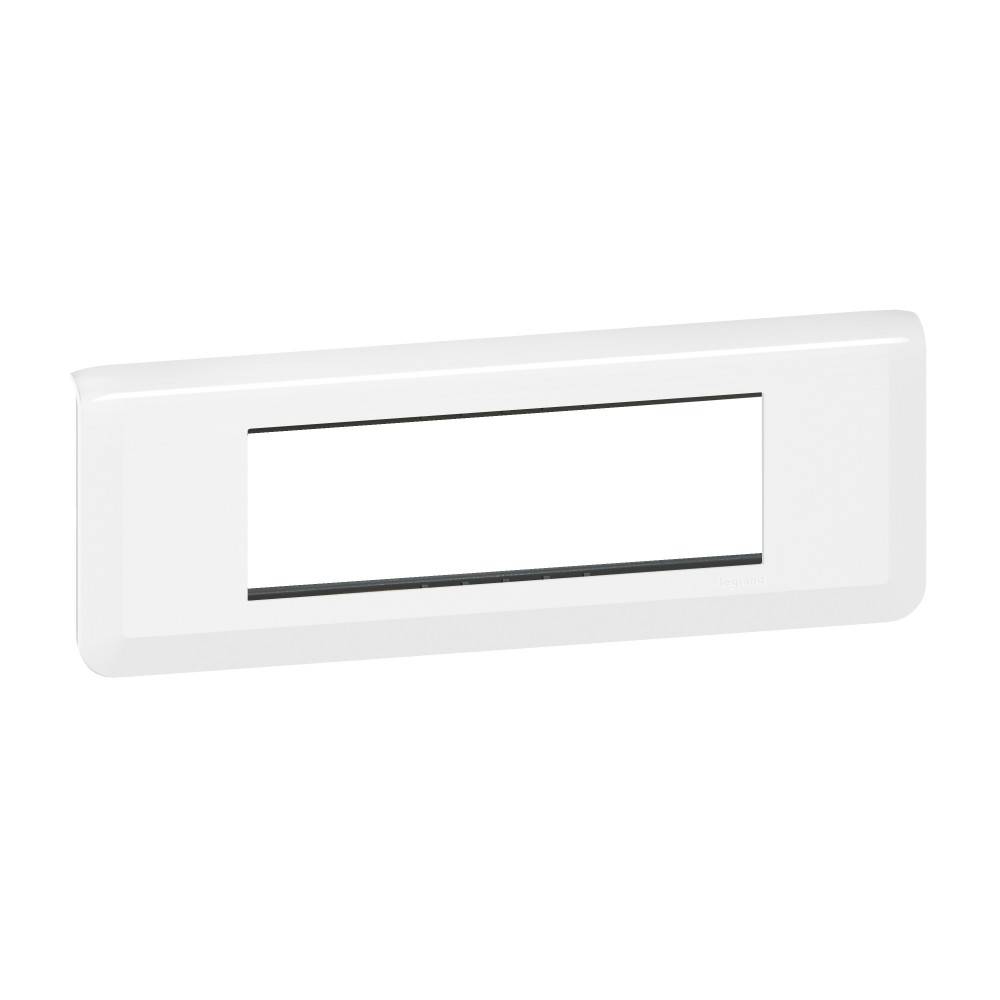Legrand - Support et plaque triple horizontal Mosaic, LEGRAND, blanche