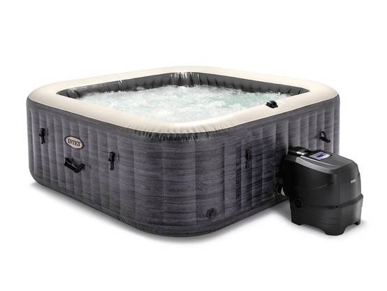 Kit spa gonflable Intex PureSpa Ardoise carré Bulles 6 places + Kit d'entretien - Image 7