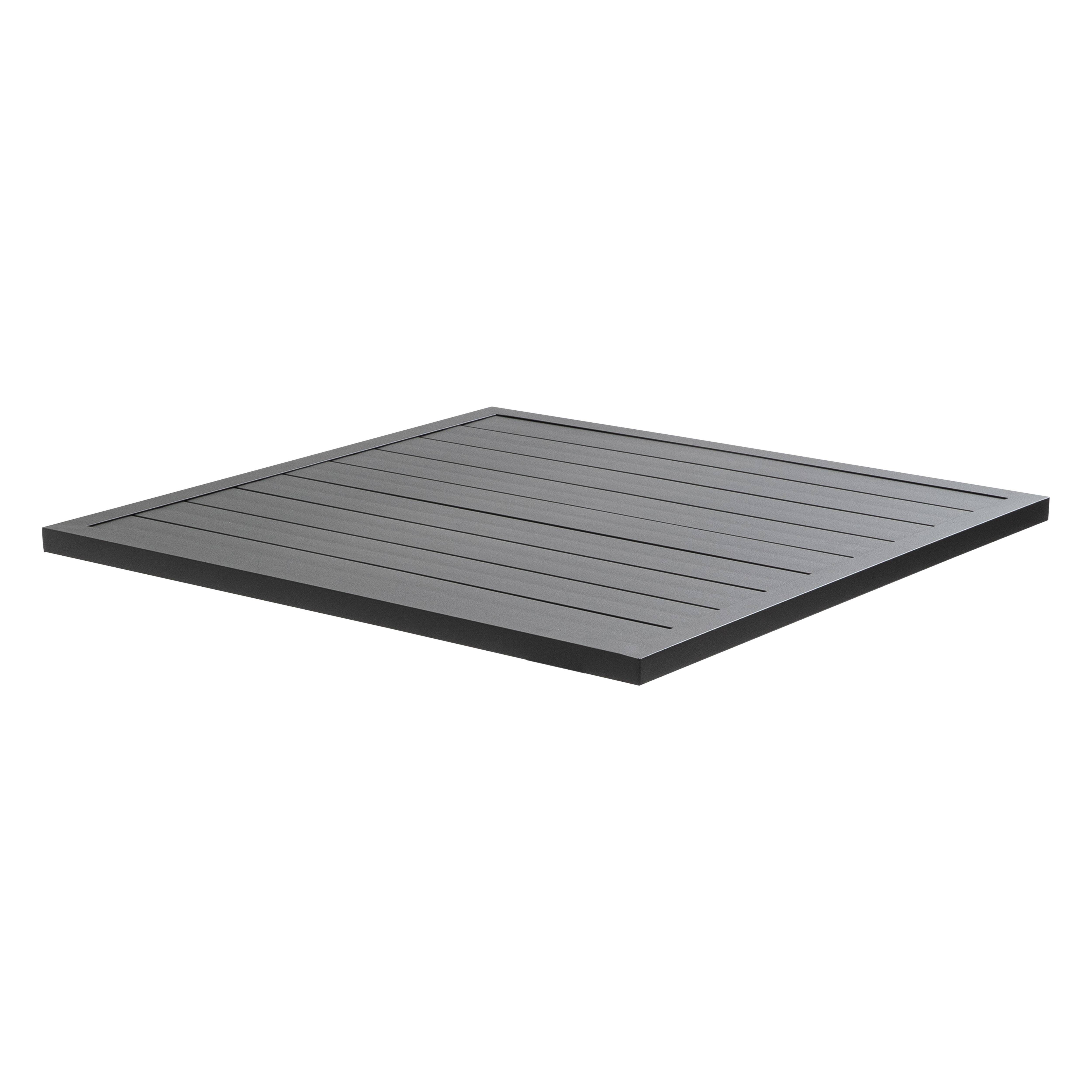 Oviala - Plateau de table carré Cardiff en aluminium noir 60 cm pour pied Klipo Cardiff - Oviala - Image 1