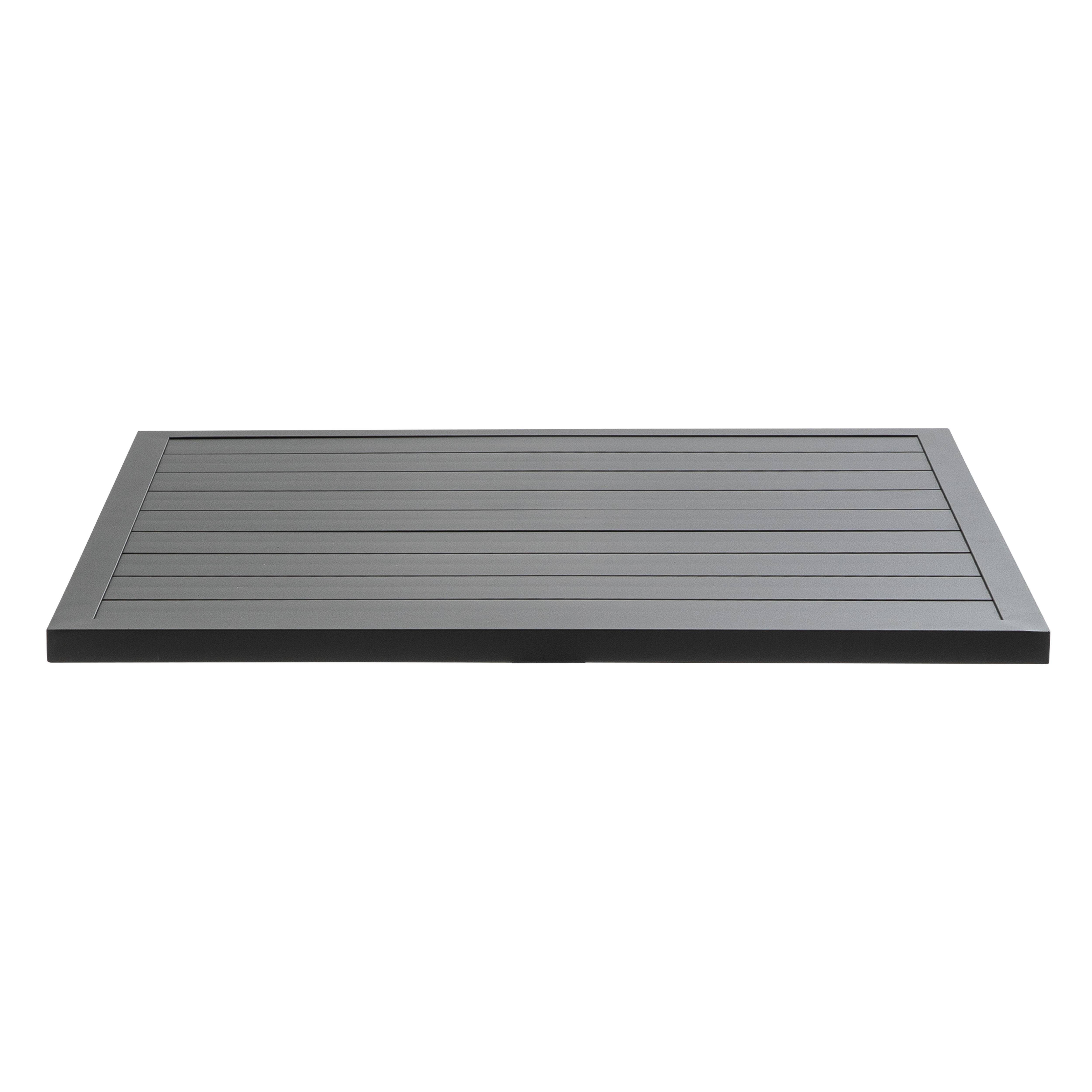 Oviala - Plateau de table carré Cardiff en aluminium noir 60 cm pour pied Klipo Cardiff - Oviala - Image 2