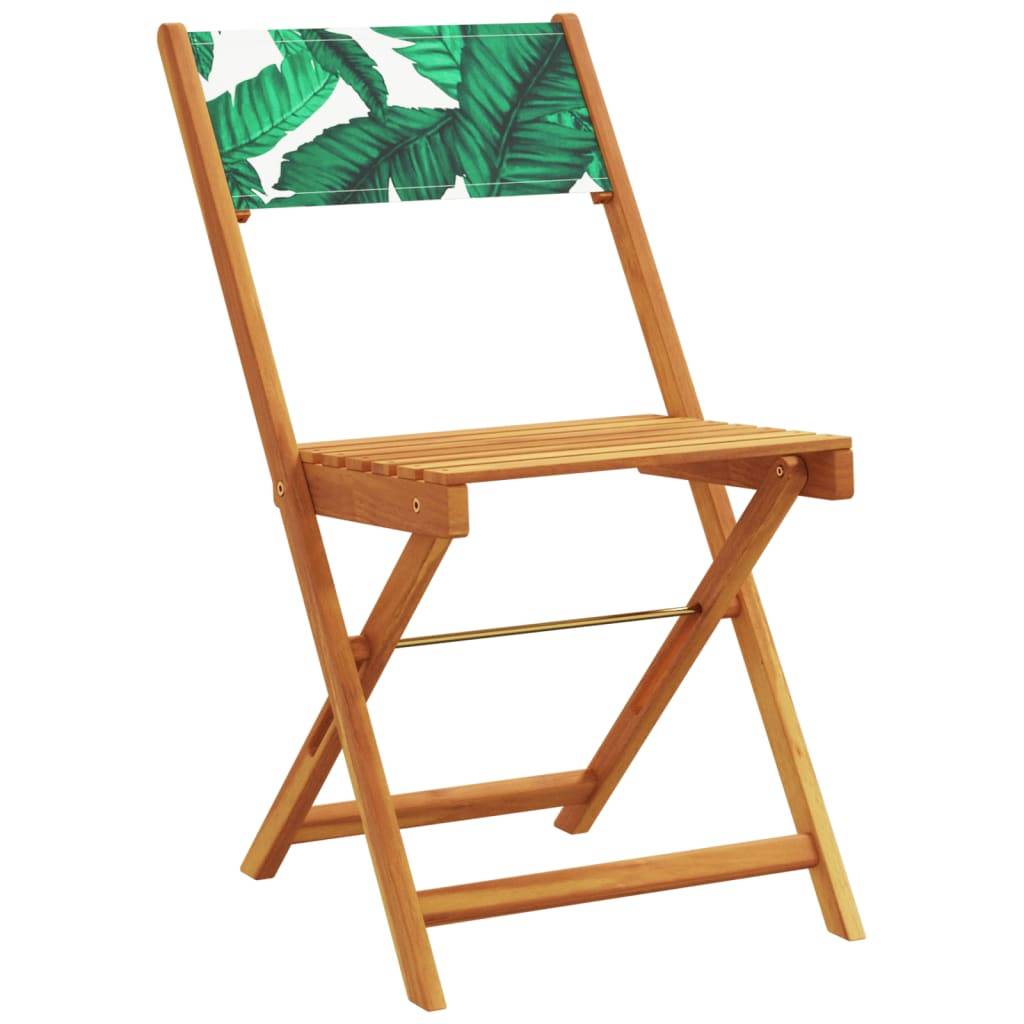 Maison Chic - Lot de 6 Chaise pliante de jardin - Chaises d'extérieur - Chaises de jardin pliables vert tissu et bois massif-JU12494 - Image 3