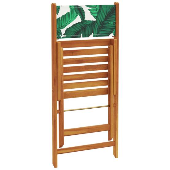 Maison Chic - Lot de 6 Chaise pliante de jardin - Chaises d'extérieur - Chaises de jardin pliables vert tissu et bois massif-JU12494 - Image 6