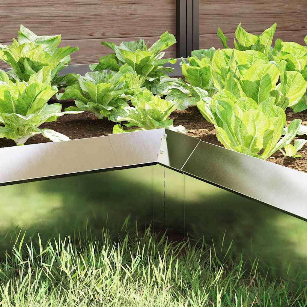 Clôture à escargots acier inoxydable barrière jardin potager protection 10x25cm argent - ComfortXL Outdoor Living - Image 3