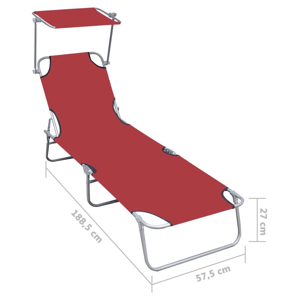 Prolenta Premium - Store banne Hobart Rouge 188,5 X 57,5 X 27 cm - P87209R - Image 7
