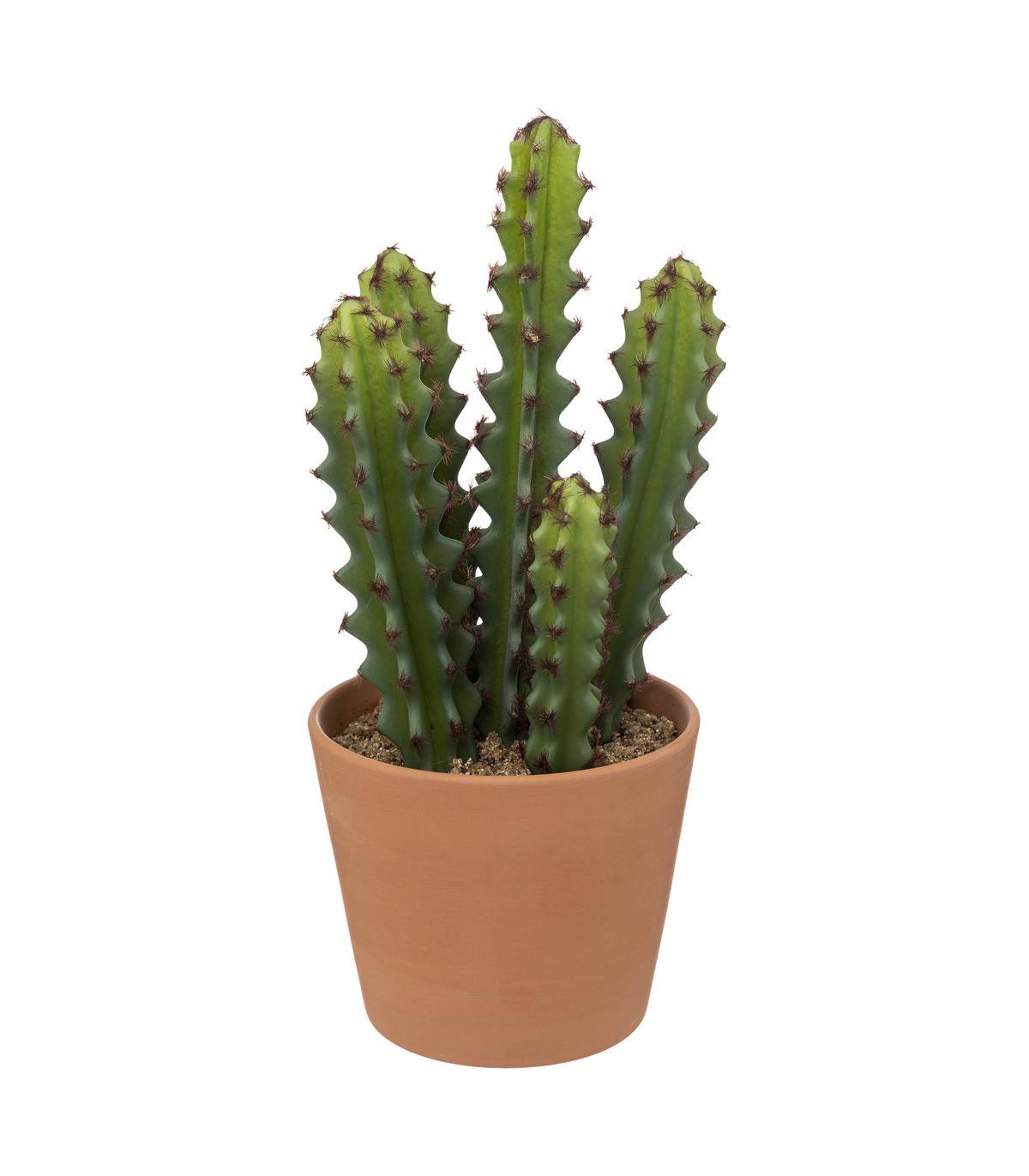Plante artificielle Cactus dans Pot en Terre cuite H 30 cm - Image 1