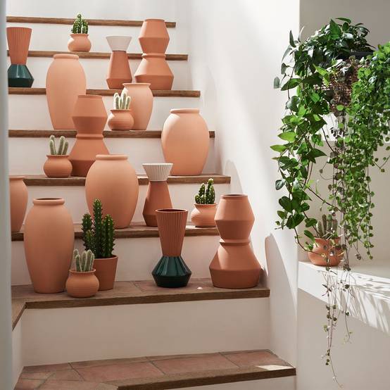 Plante artificielle Cactus dans Pot en Terre cuite H 30 cm - Image 3