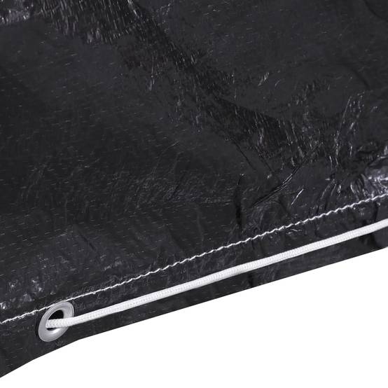 Lot de 2 Bâches de Protection Carrées PE Étanche Anti-UV pour Salon de Jardin Extérieur Noir 250x250x70cm – ComfortXL Outdoor Living - Image 5