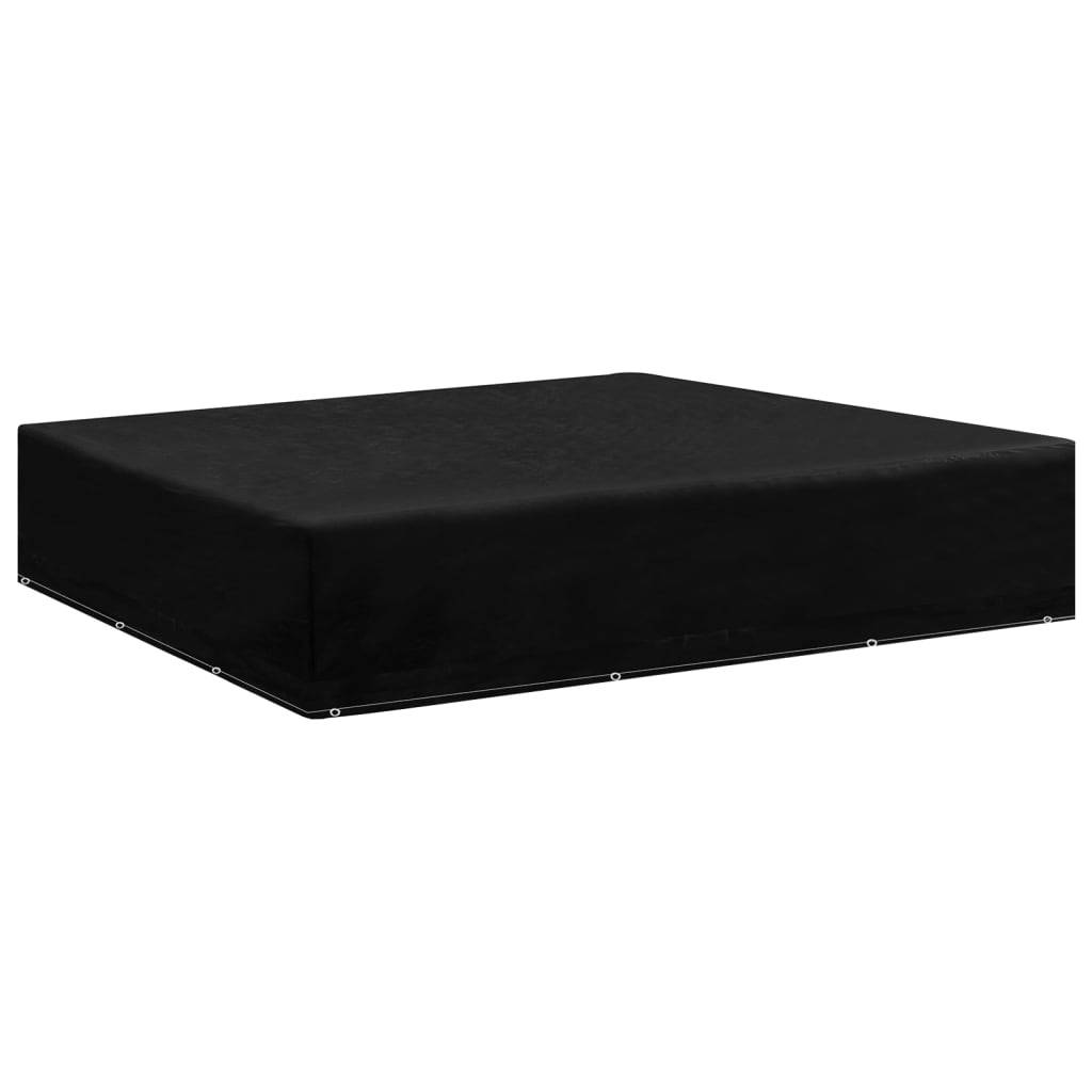 Lot de 2 Bâches de Protection Carrées PE Étanche Anti-UV pour Salon de Jardin Extérieur Noir 250x250x70cm – ComfortXL Outdoor Living - Image 2