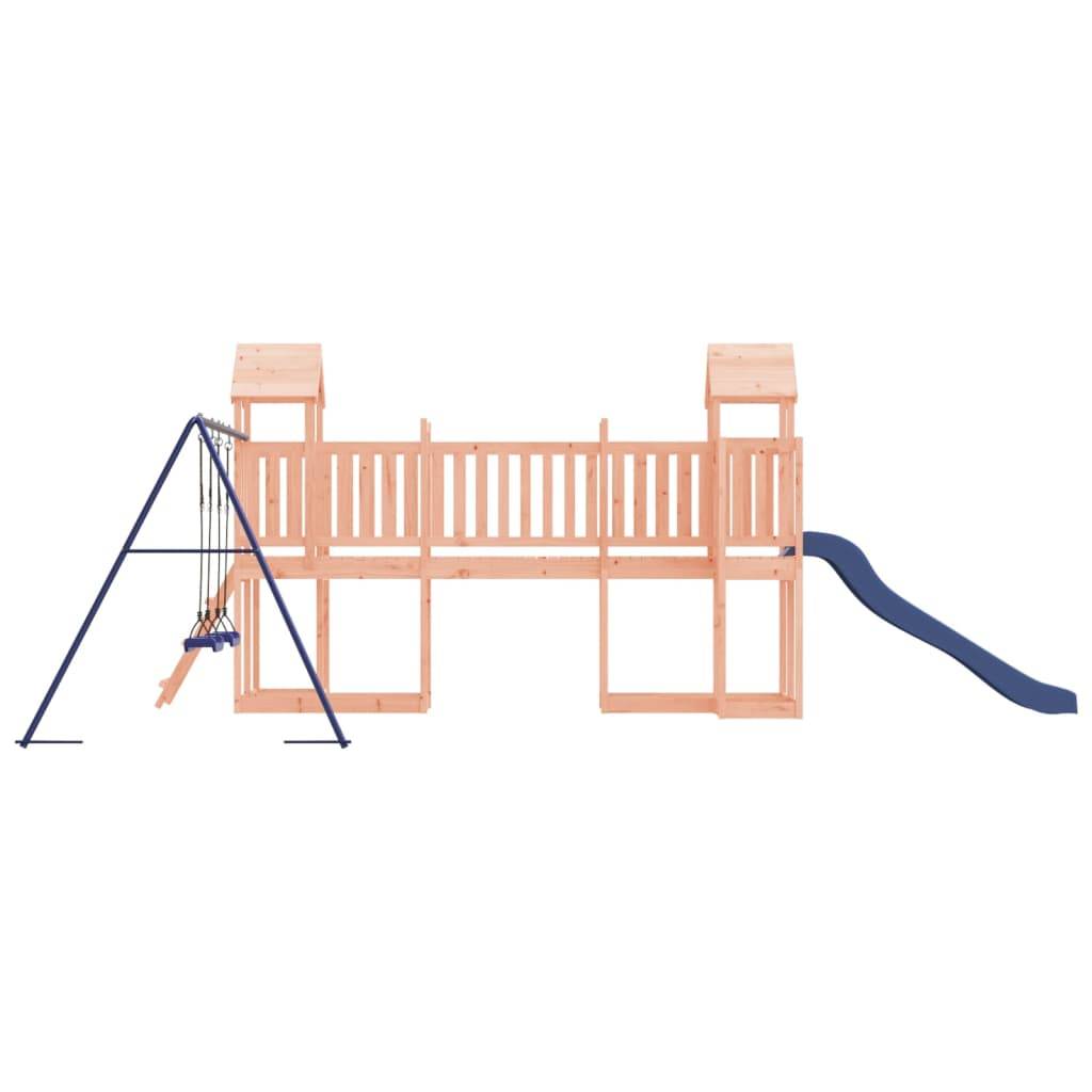 Helloshop26 - Aire de jeux d'extérieur balançoires toboggan portiques robuste jeux jardin 356 x 589 x 214 cm bois massif de douglas - Image 2