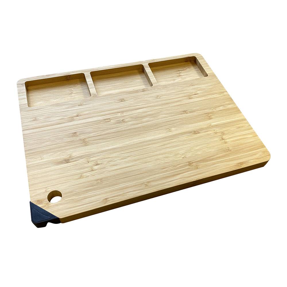 Planche à découper en bois avec aiguiseur de couteaux intégré - Image 1