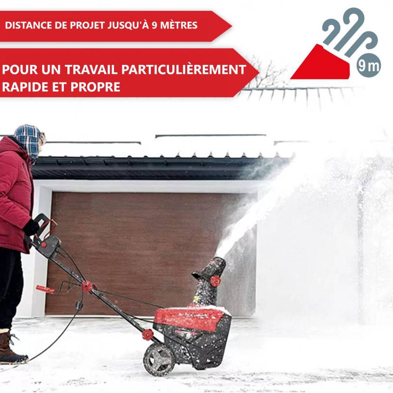 Fraise à neige électrique Souffleuse Déneigeuse 2300W largeur de travail 50cm 2500 tr/min - Image 3