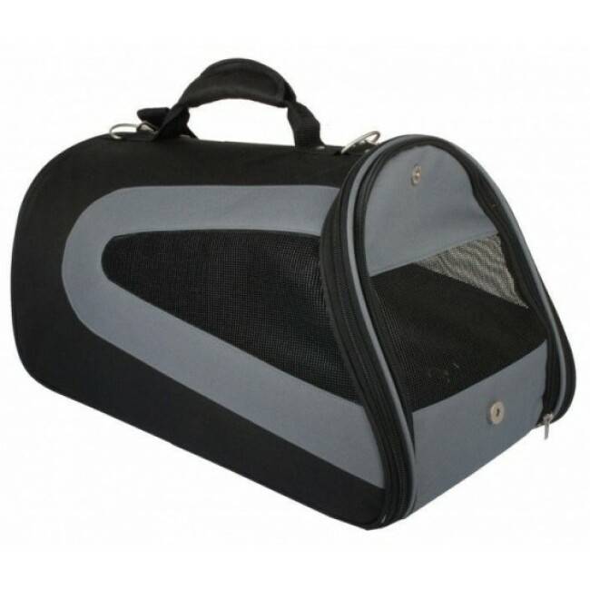 Anka - Sac de transport Profile Noir et Gris pour Chat et Chien Jusqu'à 8 kg