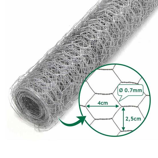 Grillage à poule 1X10 m mailles acier renforcé Ø 0.7 mm - TERRE JARDIN - Image 4