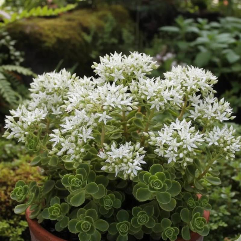 Orpin Album Superbum, Sedum à fleurs Blanche/ - feuillage Persistant - Godet - 5/20 cm - Image 2