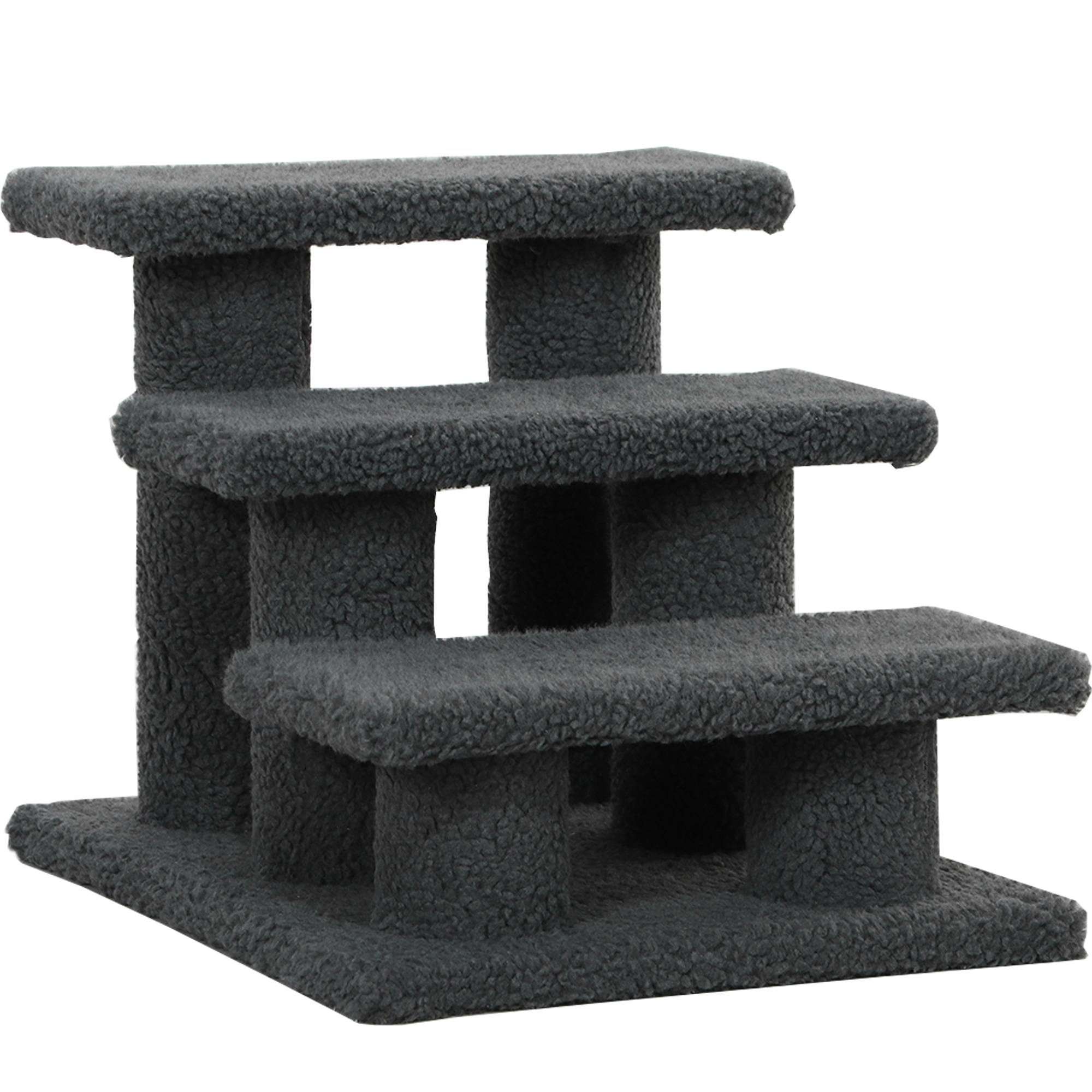 ComfortXL - Escalier pour chat panneau de particules 45 x 35 x 34 cm gris foncé 3 marches confort - ComfortXL Outdoor Living - Image 2