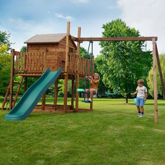 Soulet - Aire de jeux pour enfant maisonnette avec portique - COTTAGE - Image 3