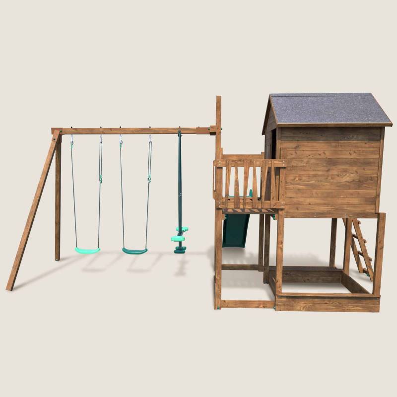 Soulet - Aire de jeux pour enfant maisonnette avec portique - COTTAGE - Image 2