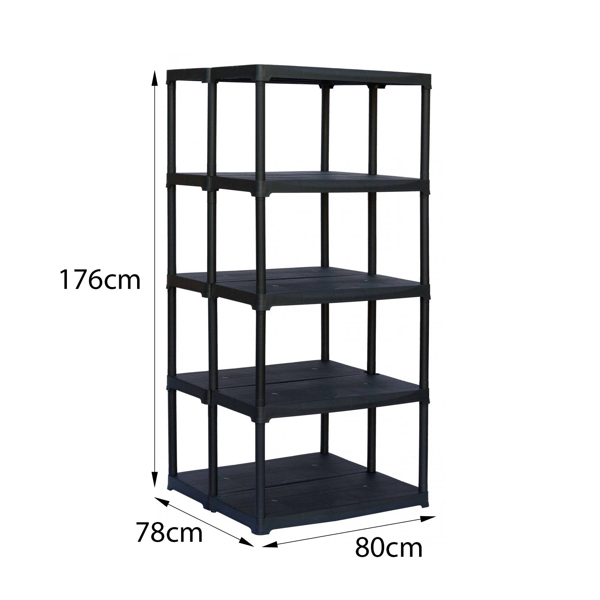 Dmora - Armoire d'extérieur Damme, Etagère d'extérieur, Armoire de balcon polyvalente, Armoire d'extérieur, Anthracite, 80x59h176 cm - Dmora - Image 3