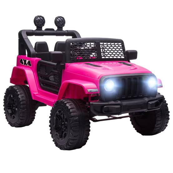 Voiture électrique Enfant Propulsion arrière 12 V 5 Km/h Max. télécommande Effets Lumineux sonores 100x65x72cm Rose - Image 1