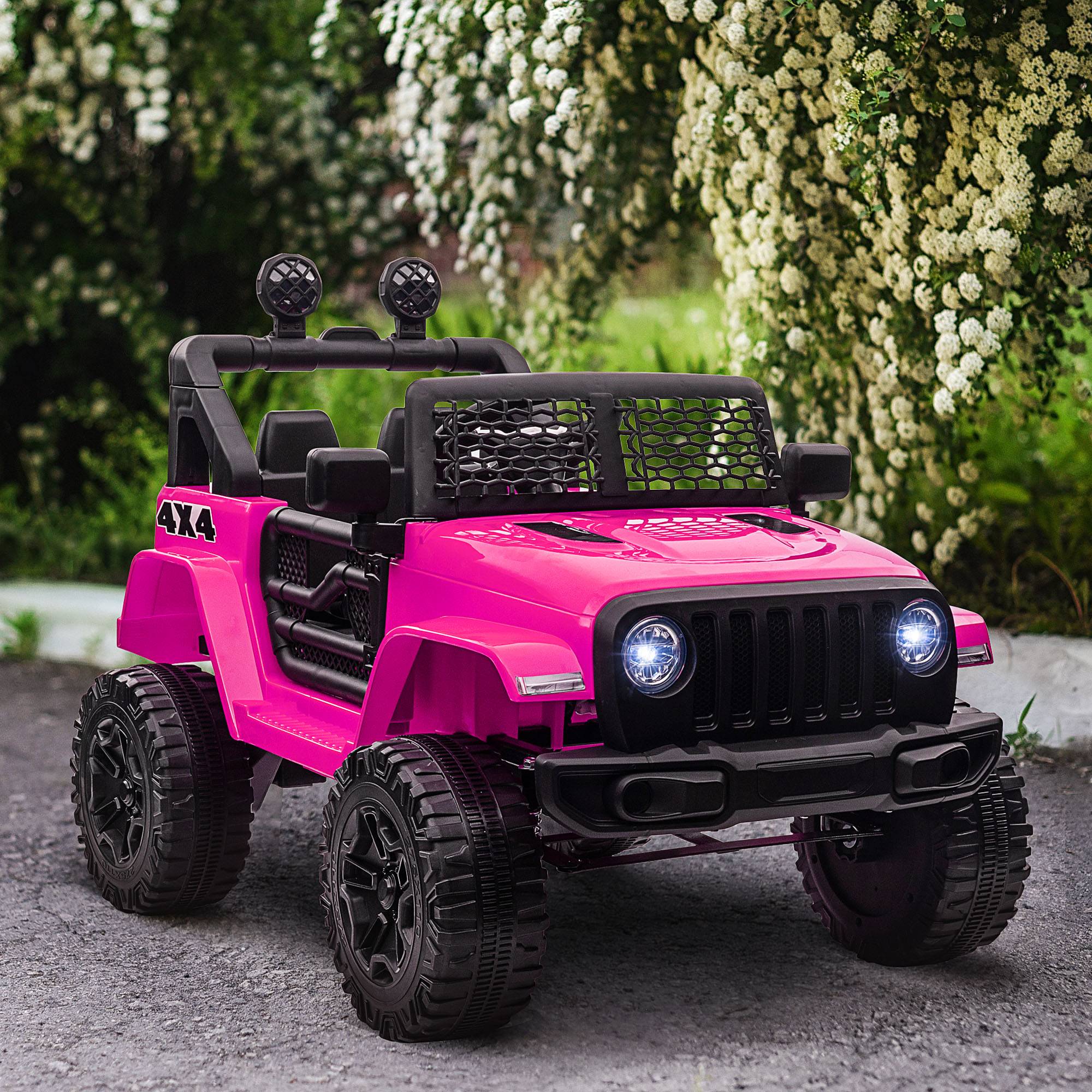 Voiture électrique Enfant Propulsion arrière 12 V 5 Km/h Max. télécommande Effets Lumineux sonores 100x65x72cm Rose - Image 4