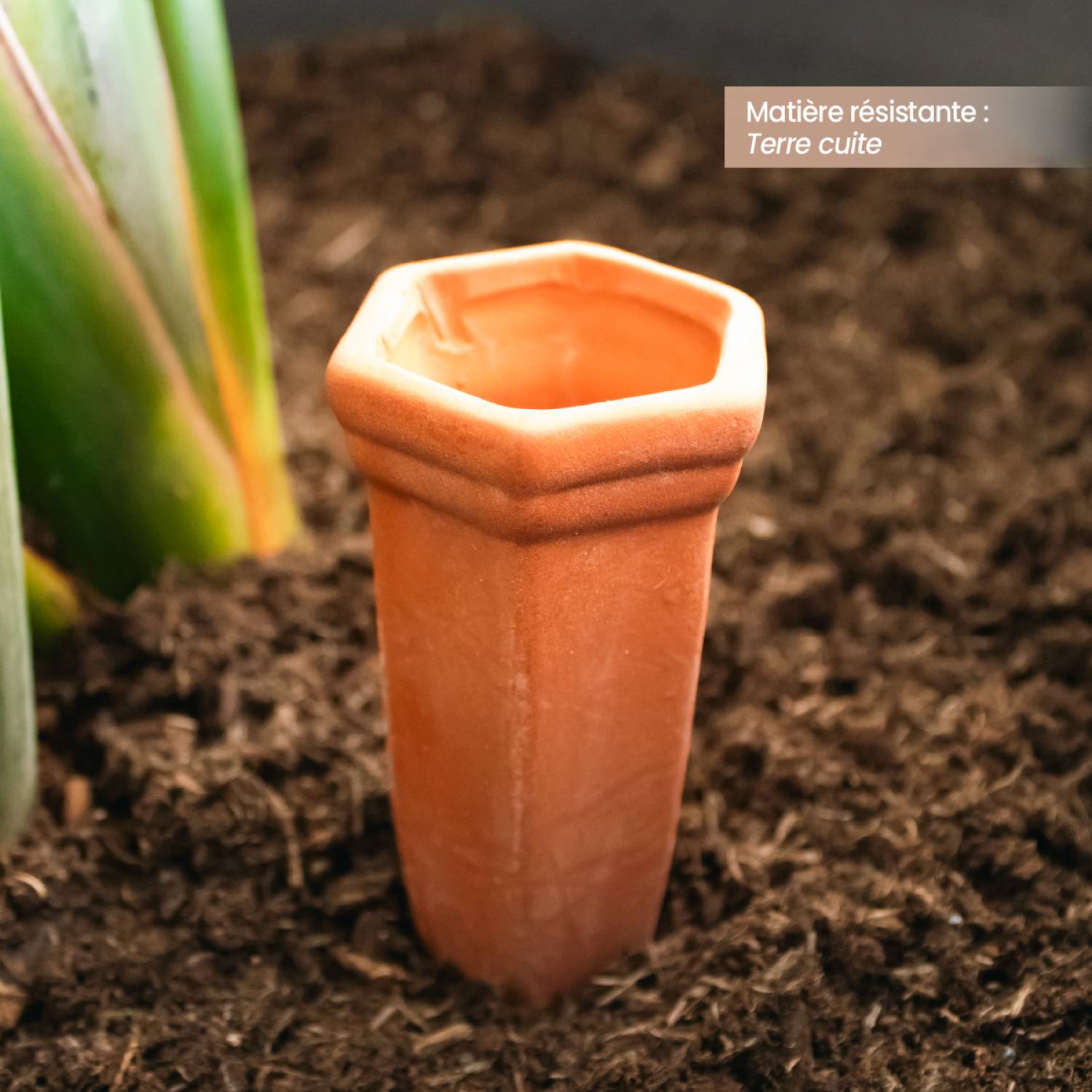 Lot de 4 cônes d'arrosage - Terre cuite - Linxor - Image 3
