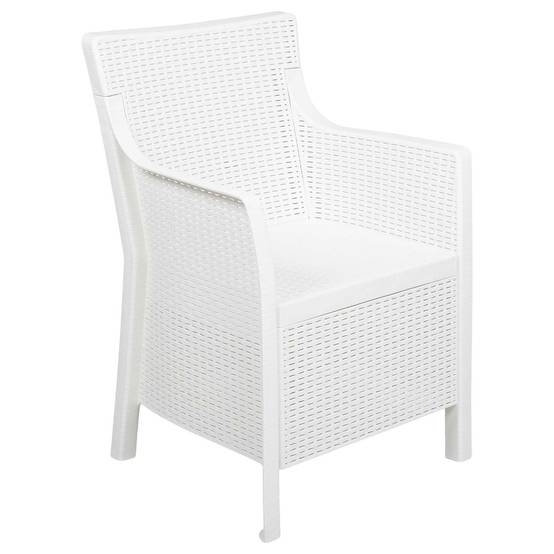 Fauteuil polypropylène blanc 54 x 55 x 89 cm - PANGIVO - Image 3