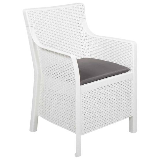 Fauteuil polypropylène blanc 54 x 55 x 89 cm - PANGIVO - Image 2