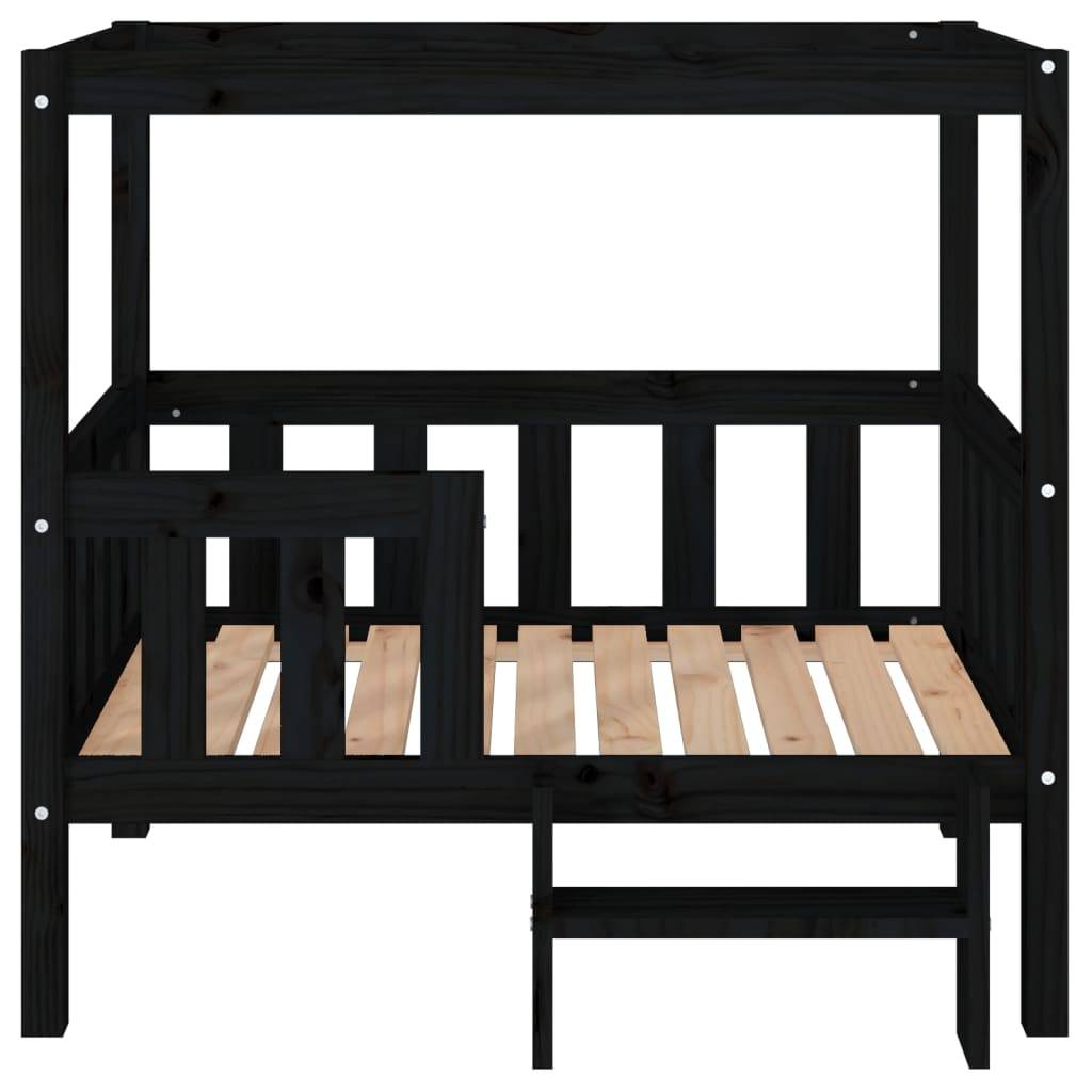 Vidaxl - Lit pour chien Noir 95,5x73,5x90 cm Bois de pin solide vidaXL 822386 - Image 9
