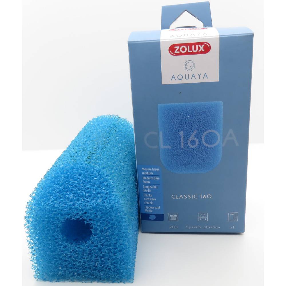 Zolux - Mousse bleue medium CL 160 A pour pompe classic 160 pour aquarium.