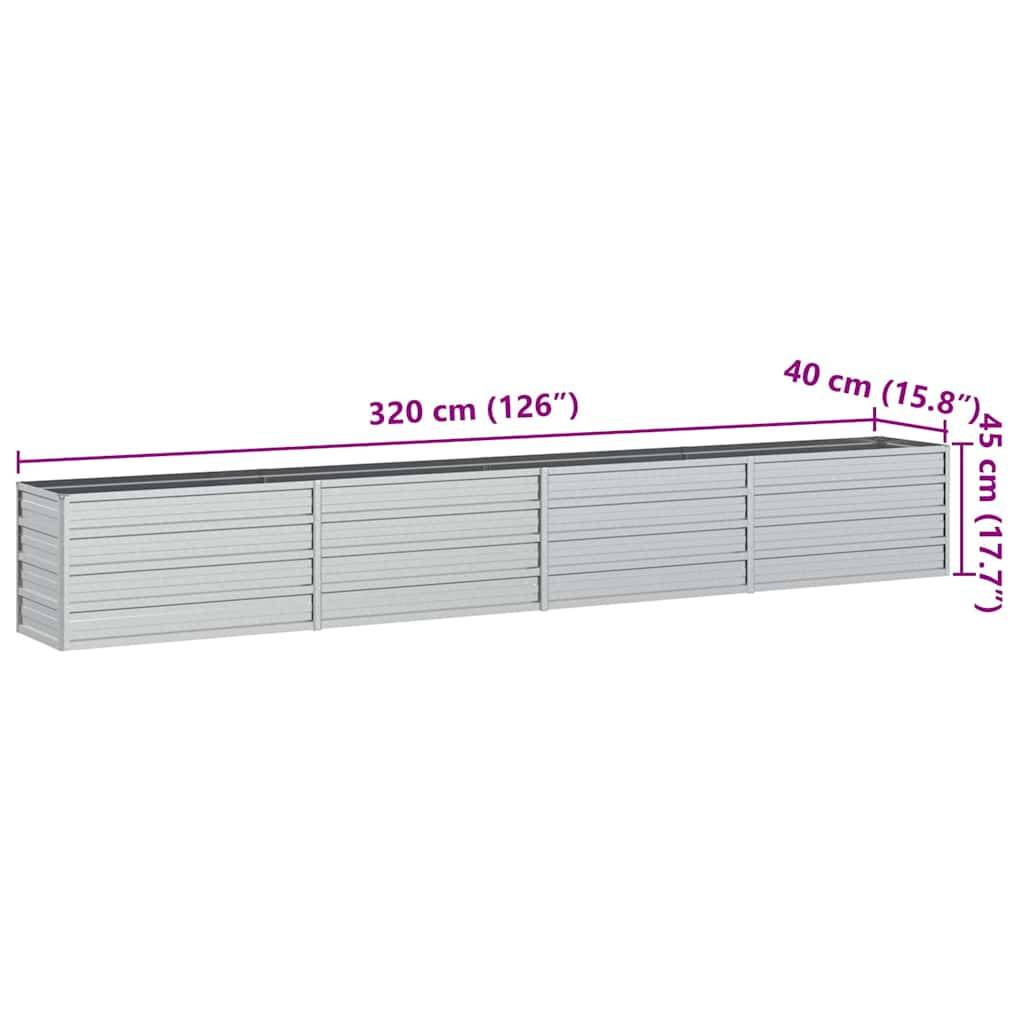 Prolenta Premium - Jardinière acier argent 320 x 40 x 45 cm - Prolenta premium p345.2 - Image 7