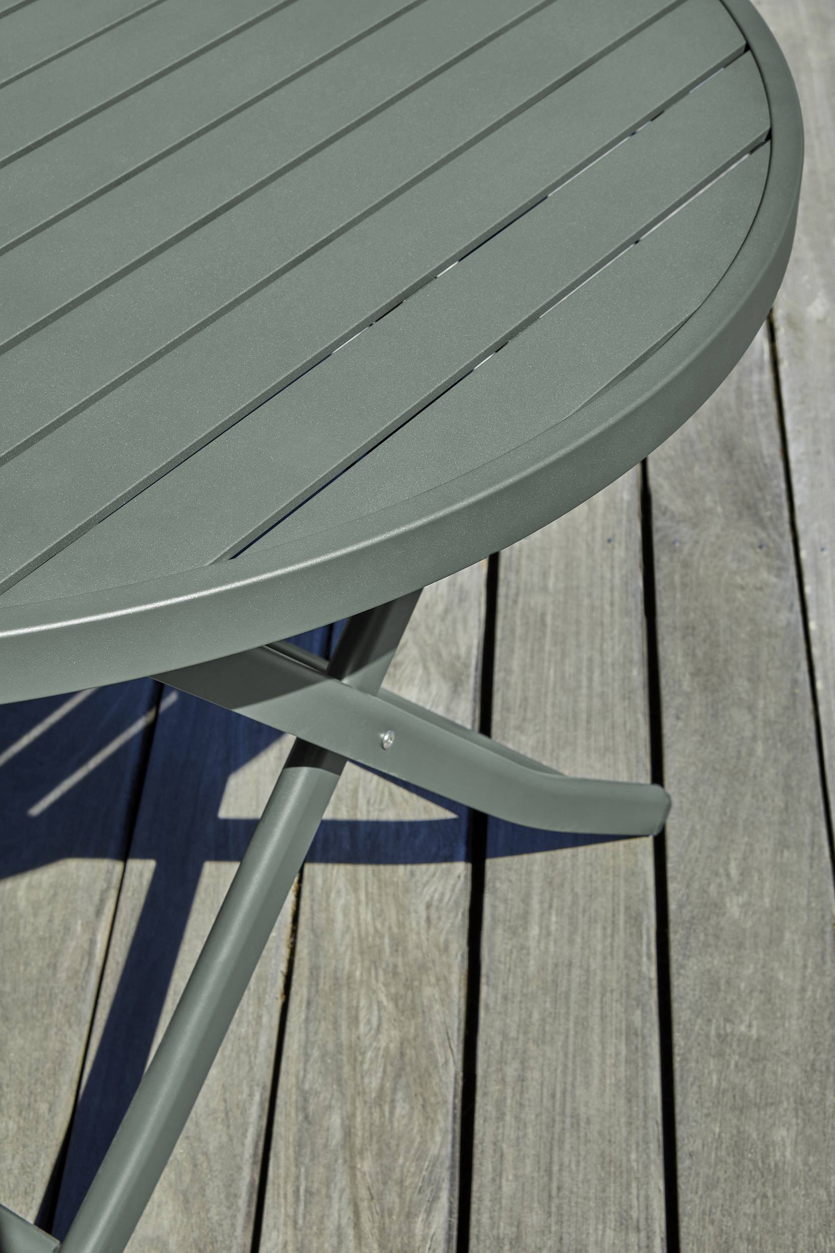 City Garden - Ensemble repas de jardin 4 places en aluminium - Kaki - MARIUS - Image 4