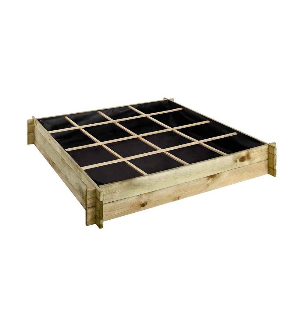 Jardipolys - Carré potager CARDON 120 - 134 x 134 x 24 cm - 288 L - 16 carrés de 28 x 28 cm Jardipolys - Image 1