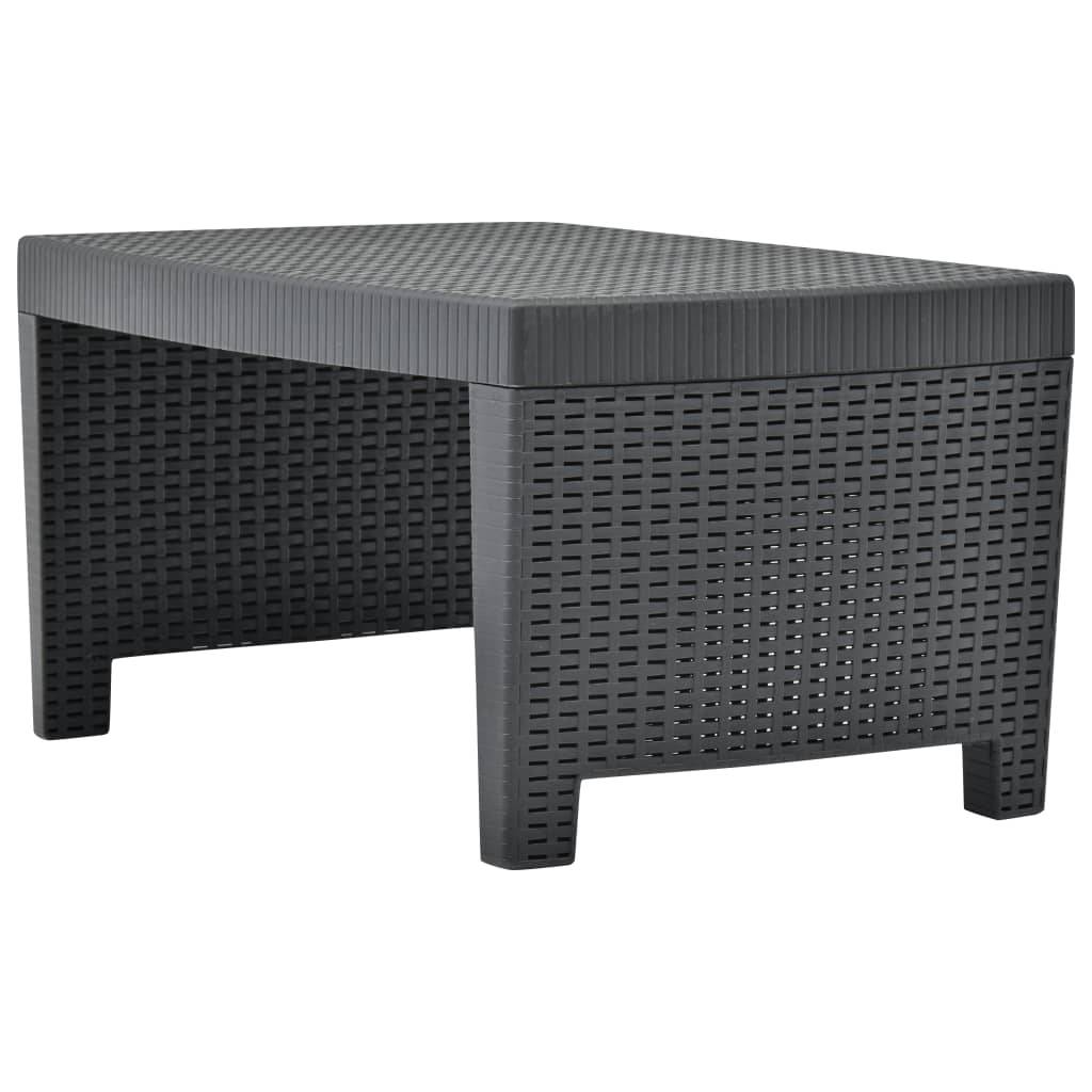 Vidaxl - Salon de jardin 3 pcs Plastique Anthracite vidaXL 48824 - Image 7