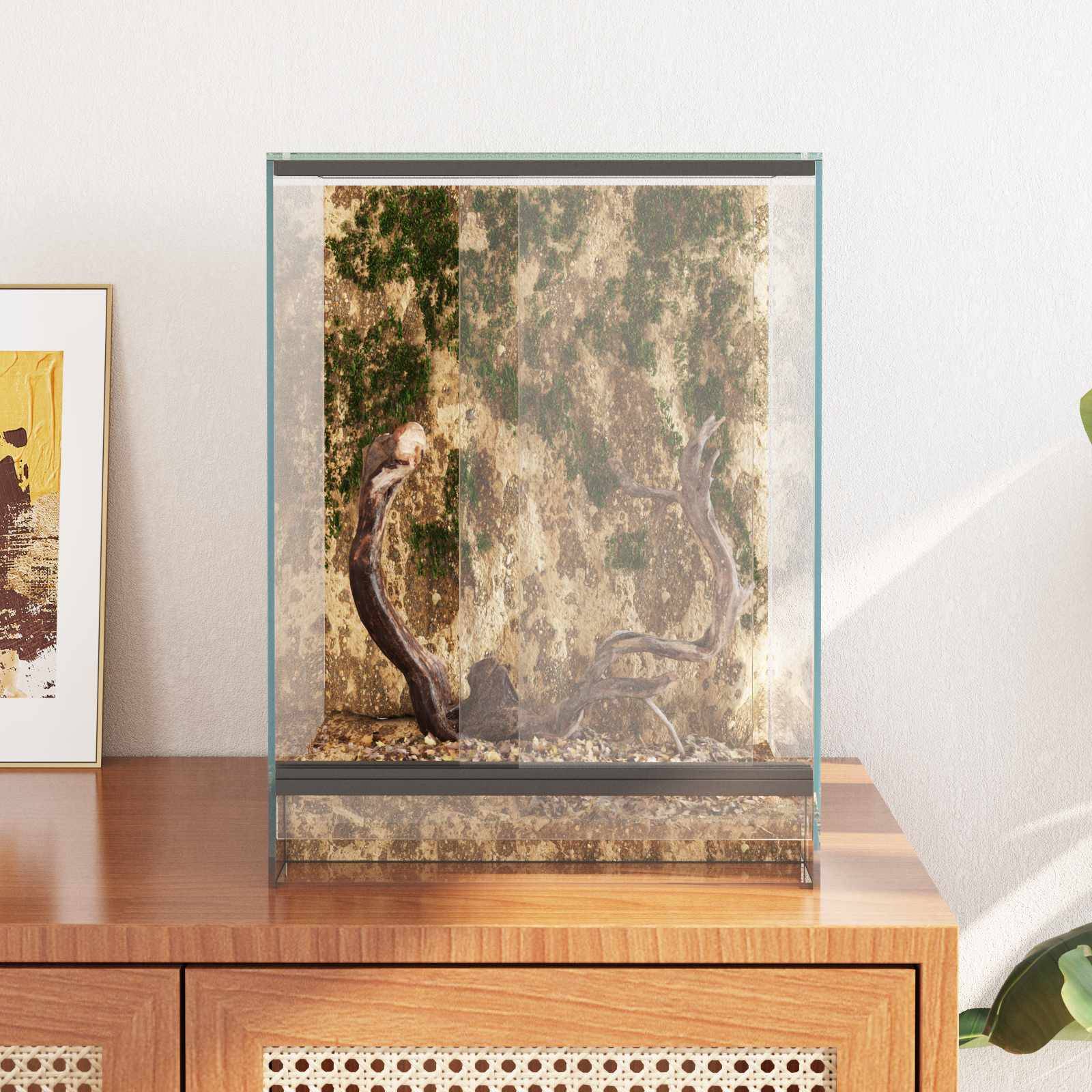 Vidaxl - Terrarium avec stockage Transparent 30 x 30 x 40 cm Verre vidaXL 42020388 - Image 5