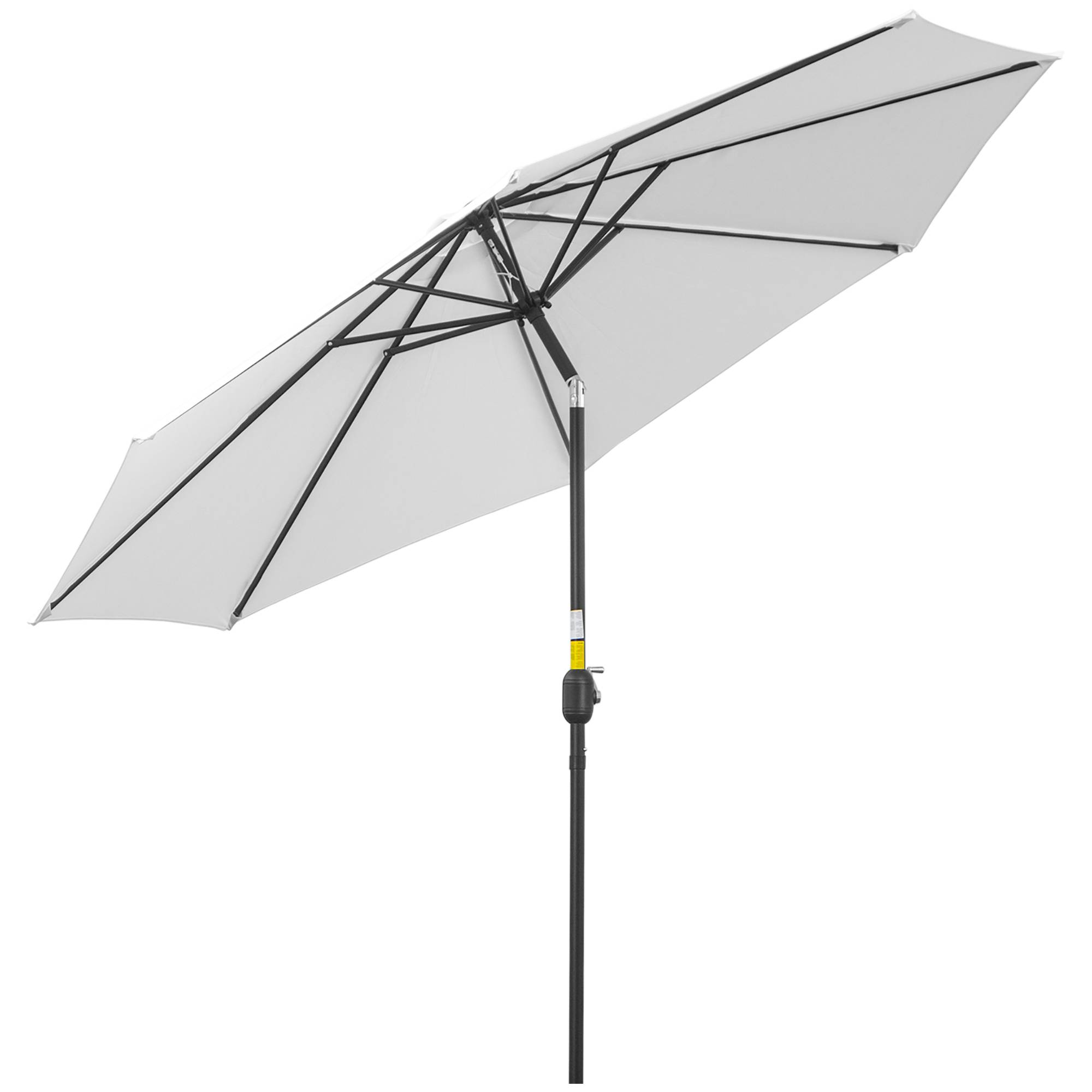 Parasol de jardin extérieur Parasol droit inclinable Ø 3 m - Polyester 180g/m² Métal Blanc fr147 - Image 1
