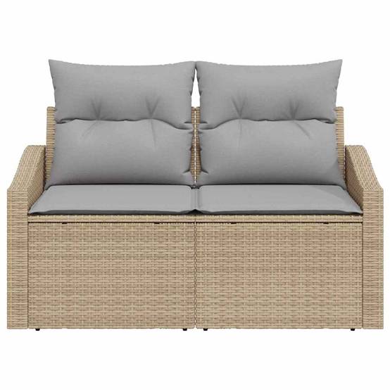 Canapé de Balcon Beige Modulable avec Coussin – Polyrotin Tissé pour Charme Naturel et Durabilité – Structure Acier – ComfortXL Outdoor Living - Image 4