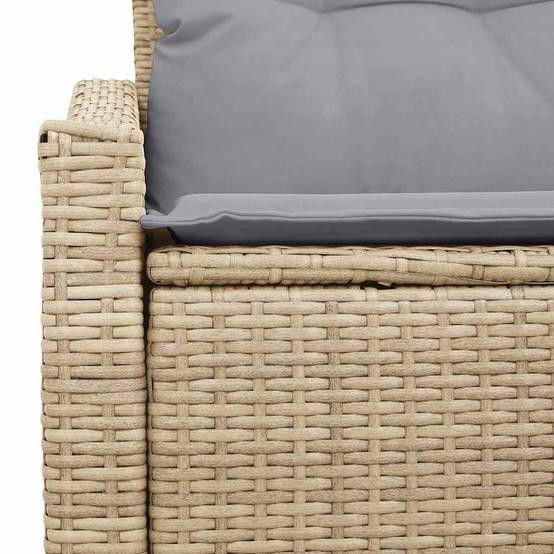 Canapé de Balcon Beige Modulable avec Coussin – Polyrotin Tissé pour Charme Naturel et Durabilité – Structure Acier – ComfortXL Outdoor Living - Image 7
