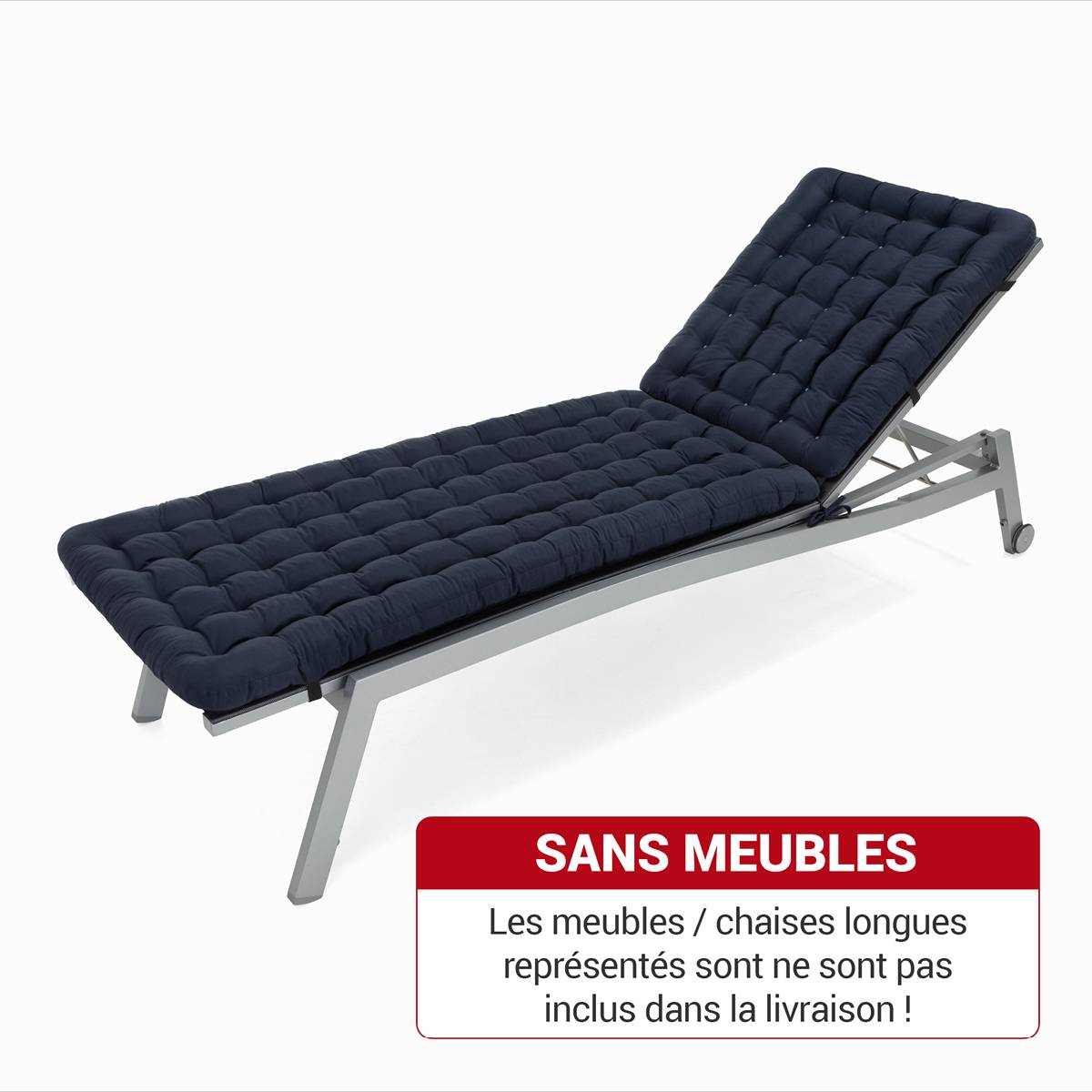 Coussin de Transat | 200x60 cm | Bleu marine - HAVE A SEAT Living - Image 4