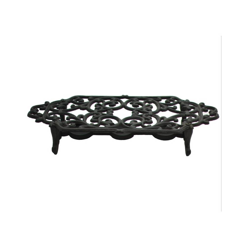 Chauffe plat en fonte marron 34.5 x 17 x 5 cm Chemin de campagne - Image 1