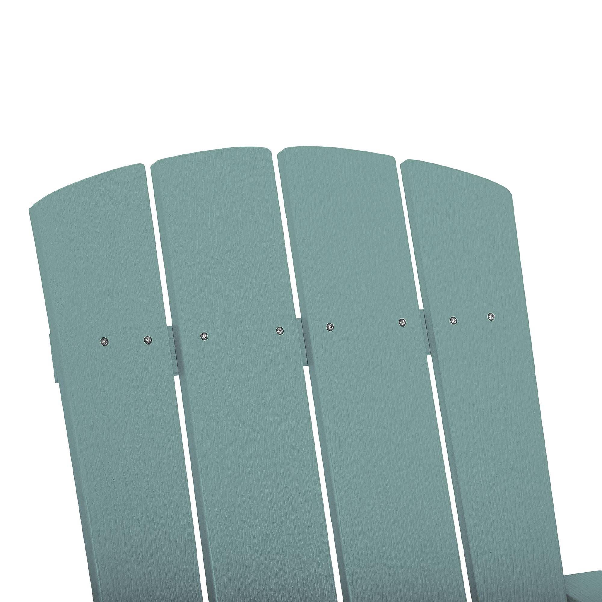 Beliani - Chaise de jardin Bois synthétique Turquoise ADIRONDACK - Beliani - Image 8