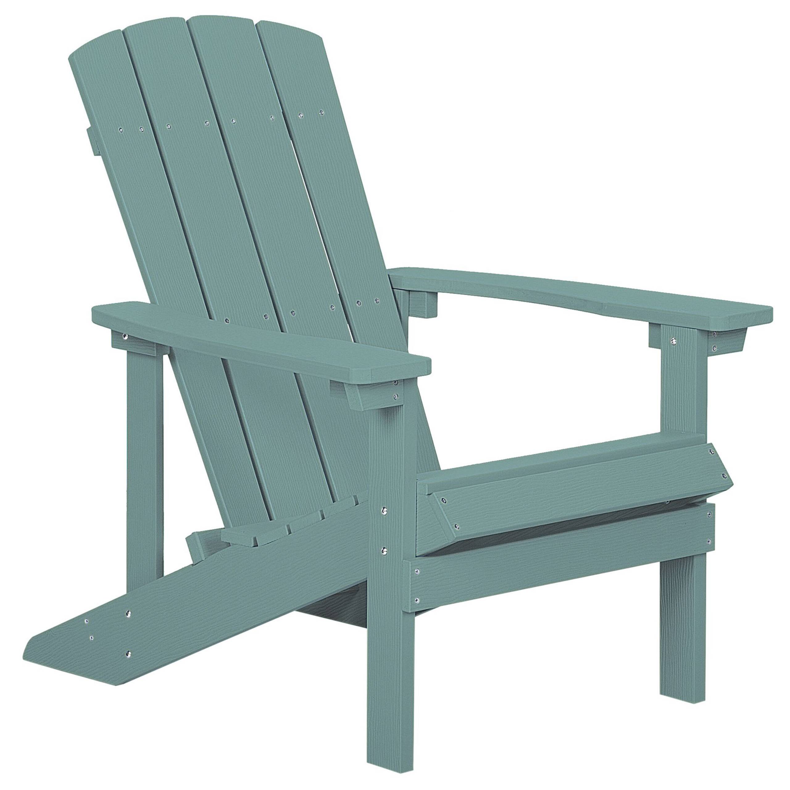 Beliani - Chaise de jardin Bois synthétique Turquoise ADIRONDACK - Beliani - Image 4