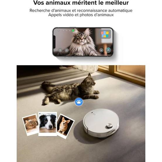 Robot aspirateur laveur Qrevo CurvX blanc, 22 000 Pa, station de lavage Thermo+ - Roborock - Image 9