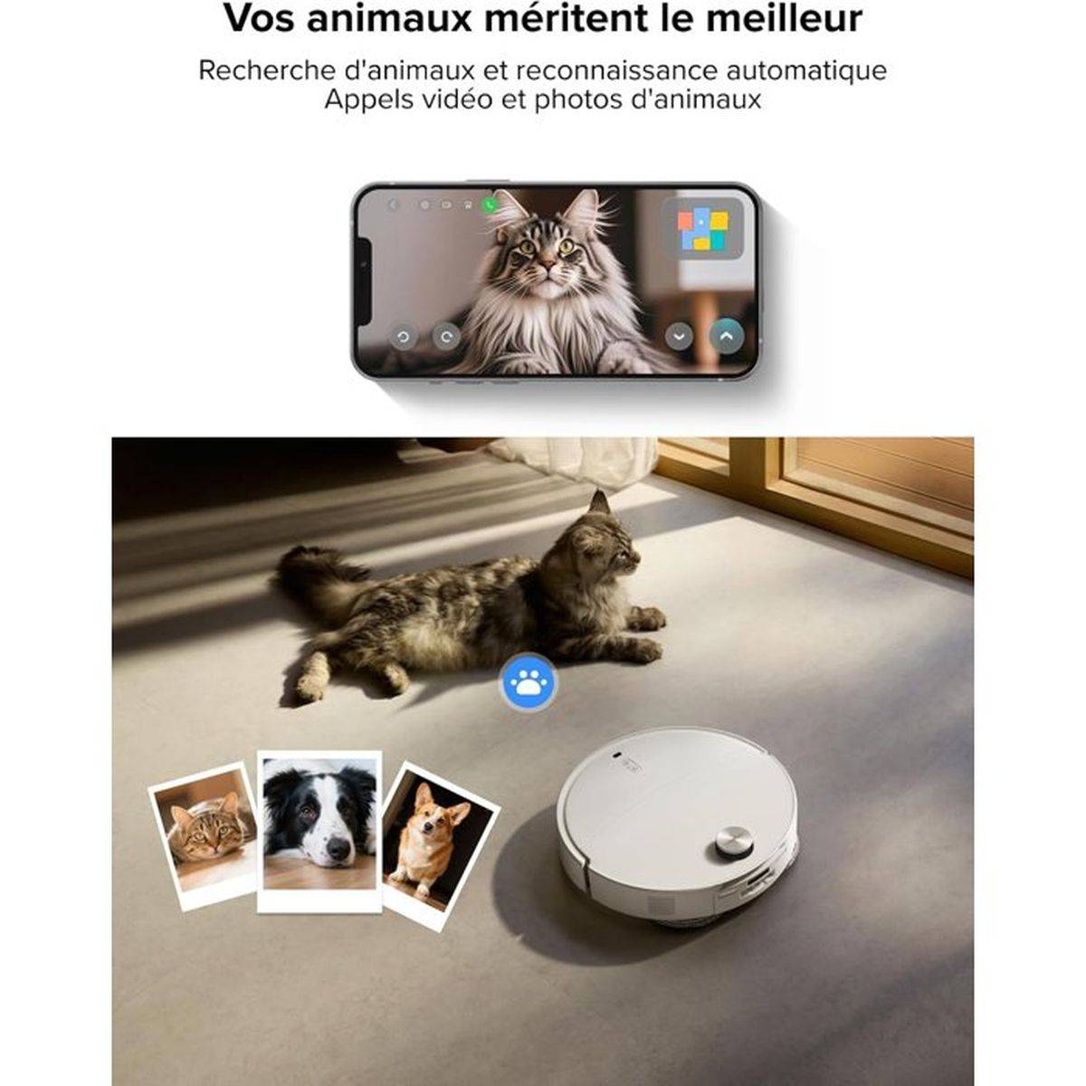 Robot aspirateur laveur Qrevo CurvX blanc, 22 000 Pa, station de lavage Thermo+ - Roborock - Image 9