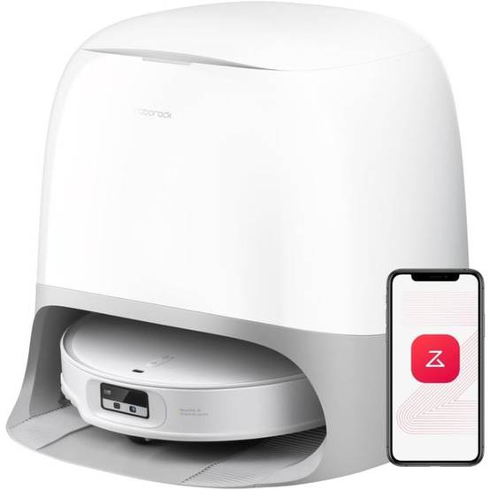 Robot aspirateur laveur Qrevo CurvX blanc, 22 000 Pa, station de lavage Thermo+ - Roborock - Image 1